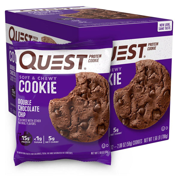 Quest Cookies Double Chocolate Chip 59gx12