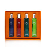 Hermes Colognes Collection Travel Set: Eau D'Orange Verte, Eau De Rhubarbe Ecarlate, Eau De Pamplemousse Rose, Eau De Citron Noir 