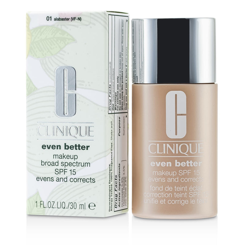 Clinique Even Better Makeup SPF15 (Dry Combination to Combination Oily) - No. 01/ CN10 Alabaster 