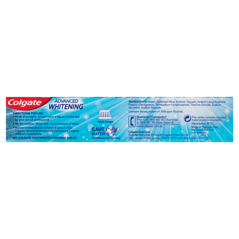 Colgate Toothpaste Advanced White 190g