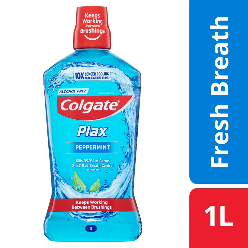 Colgate Mouthwash Plax Peppermint 1L