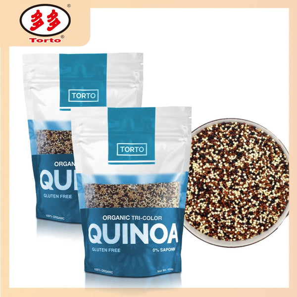 Torto [2 Packs] Organic Tri-Color Quinoa - 454g