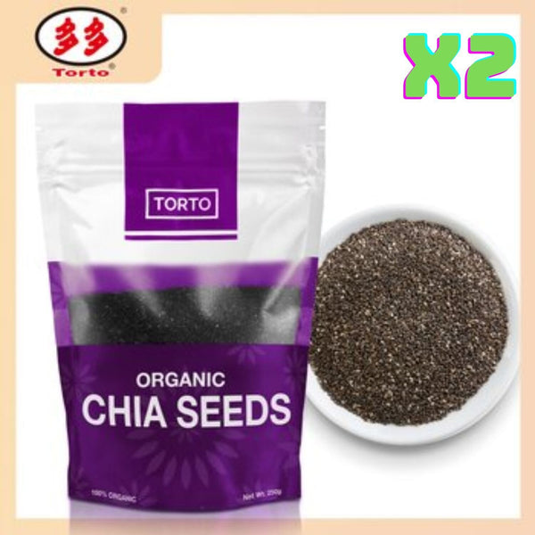Torto [2 Packs] Organic Chia Seeds - 250g