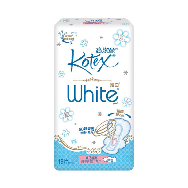 Kimberly-Clark Kotex - White Super Wing Long(Fast absorbing,Rapid-Dry, Extra Protection)
