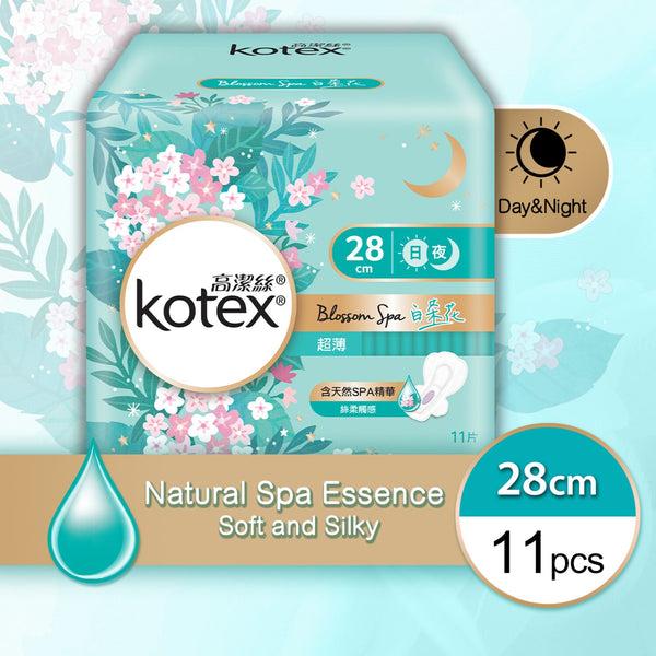 Kimberly-Clark Kotex - Blossom Spa White Tea UltraThin Pads 28cm(Rapid-Dry,Flexible,Extra Protection)