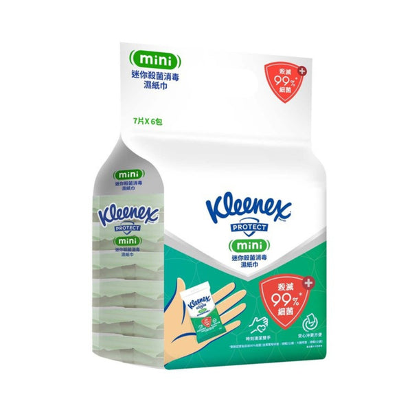 Kimberly-Clark Kleenex - Kleenex Mini Sanitizing Wipes 7s x 6