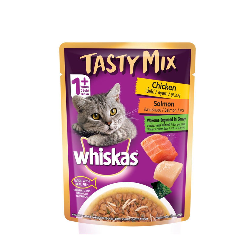 MARS Whiskas - Tasty Mix Salmon Chicken Seaweed in Gravy 70G