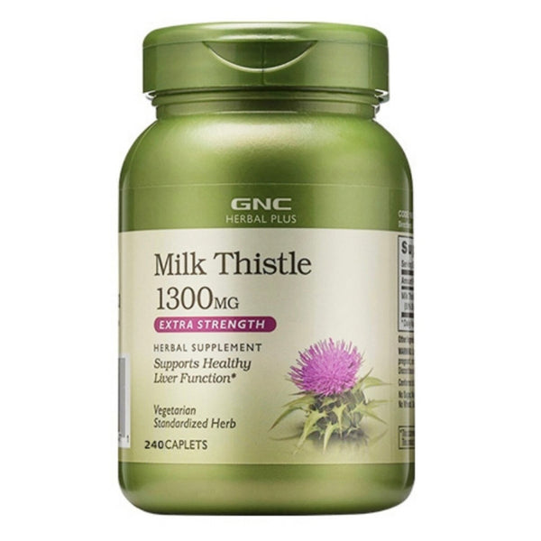 GNC Herbal Plus Milk Thistle 1300 MG (per 2 Tablets) 240 Tablets