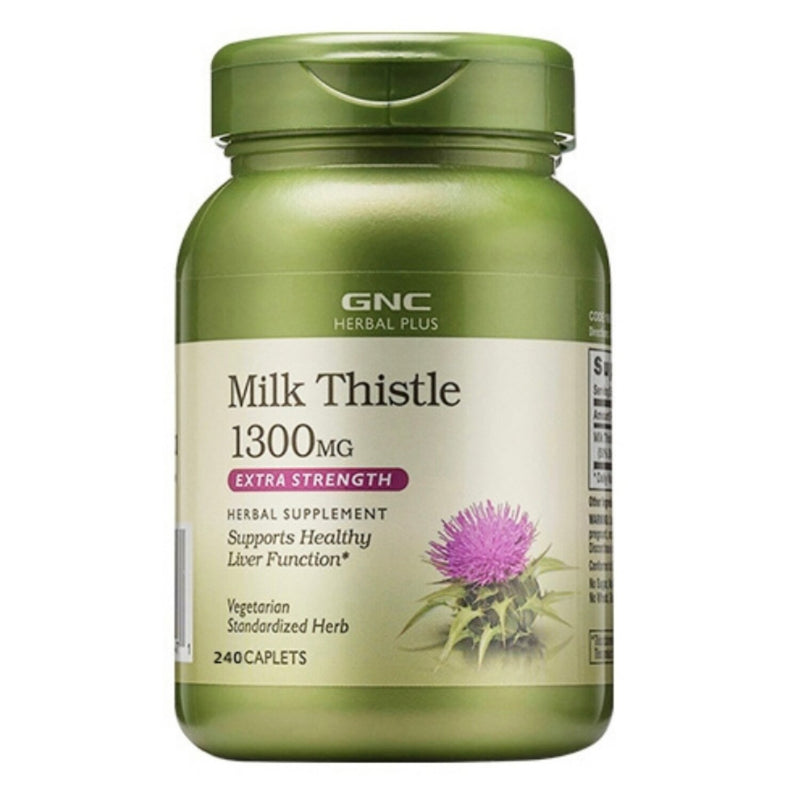 GNC Herbal Plus Milk Thistle 1300 MG (per 2 Tablets) 240 Tablets