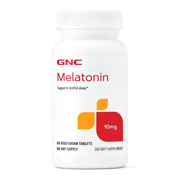 GNC Melatonin 10MG Supports restful sleep 60 vegetarian Tablets