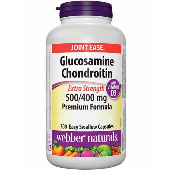 Webber naturals Glucosamine Chondroitin with Vitamin D3 300 capsules  Fixed Size