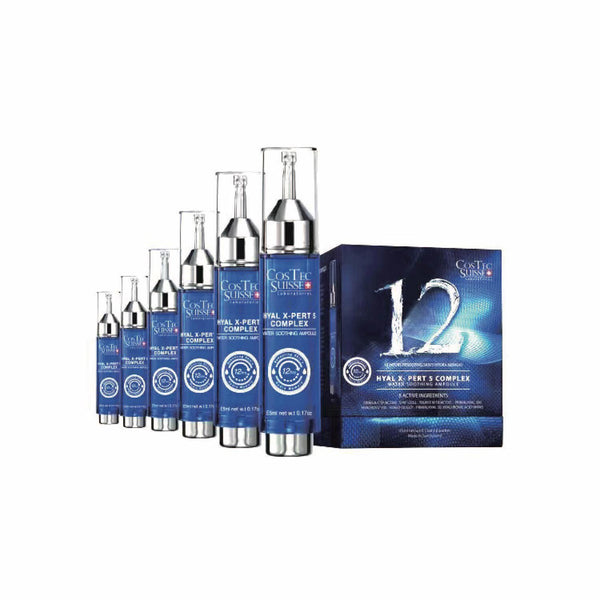 Costec Suisse Costec Suisse - Hyal X-Pert 5 Complex Water Soothing Serum Ampoule (Moisturising, Rejuvenating, Brightening) (e5ml Ampoule/6 Ampoules per Box) CT002  Fixed Size