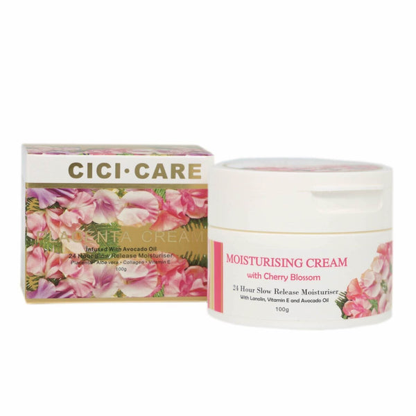 Cici Care Cici Care - Placenta Moisturising Cream (Cherry Blossom) (Pore Minimizing, Oil Control, Acne, Hydrating) (e100g)  CC011