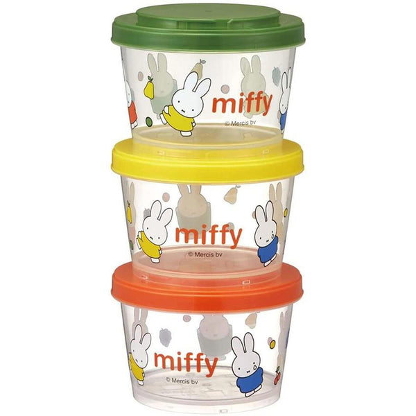 miffy SKATER Miffy Storage Container 3P 240ml Side Dish Holder Made in Japan  Fixed Size