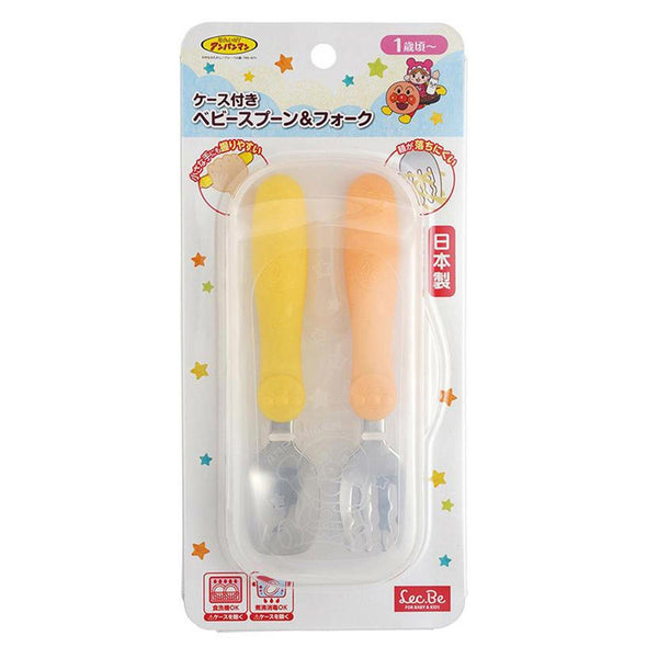 Anpanman  Anpanman stainless steel baby spoon and fork (with box) made in Japan  Fixed Size
