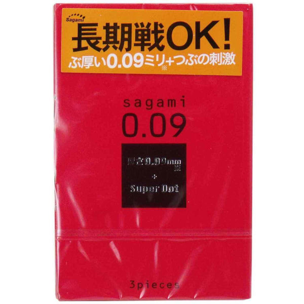 Sagami Sagami 0.09 Dots 3's Pack Latex Condom  Fixed Size