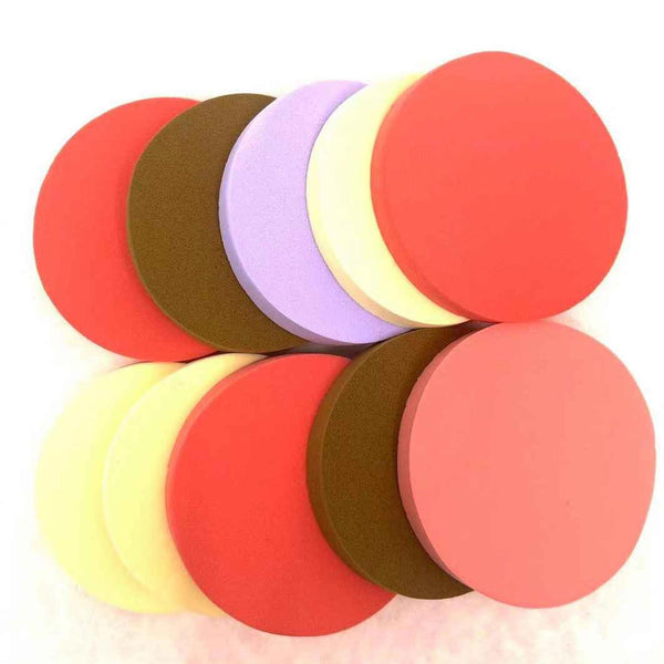 LOUISA LOUISA Makeup sponge 10pcs special set (Random Color)(round shape)  Fixed Size