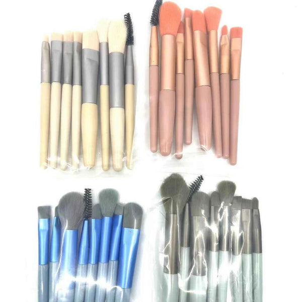 LOUISA Makeup Brush 8pcs set (Random Color)  Fixed Size