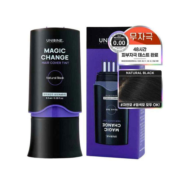 UNIBINE Magic Change Hair Cover Tint - Black  8.5ml