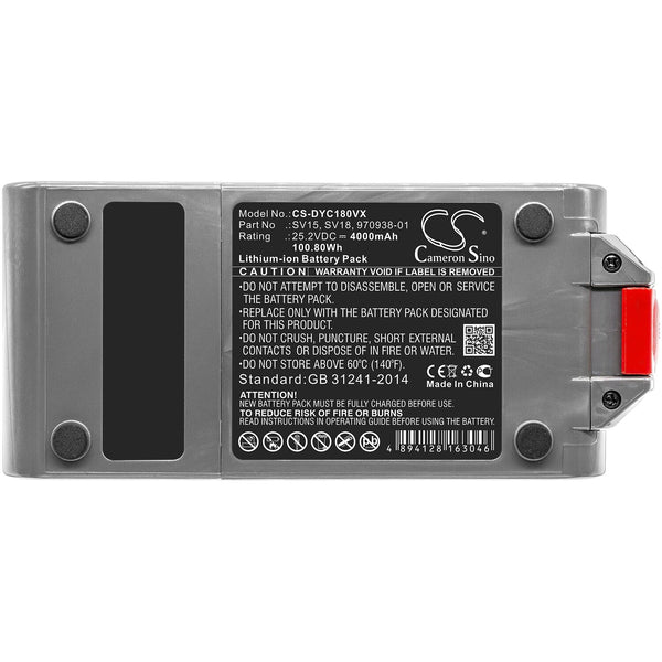 Dyson CS-DYC180VX - replacement battery for Dyson  Fixed size