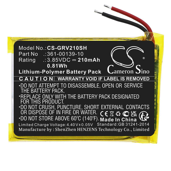 Garmin CS-GRV210SH - replacement battery for Garmin  Fixed size