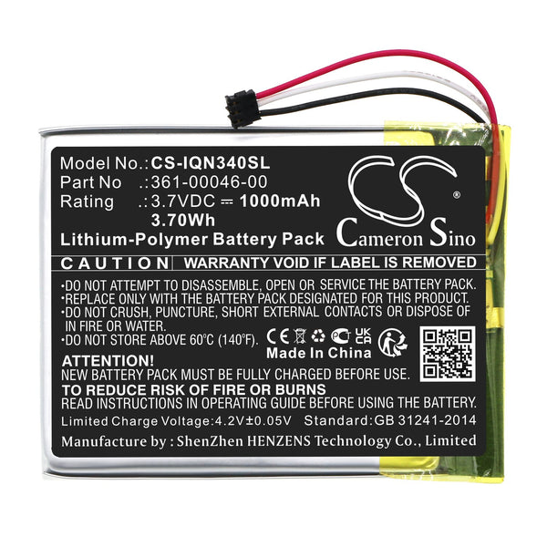 Garmin CS-IQN340SL - replacement battery for Garmin  Fixed size