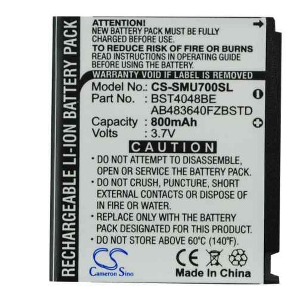 Samsung CS-SMU700SL - replacement battery for SAMSUNG  Fixed size