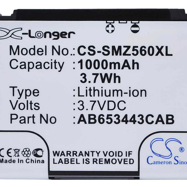 Samsung CS-SMZ560XL - replacement battery for SAMSUNG  Fixed size