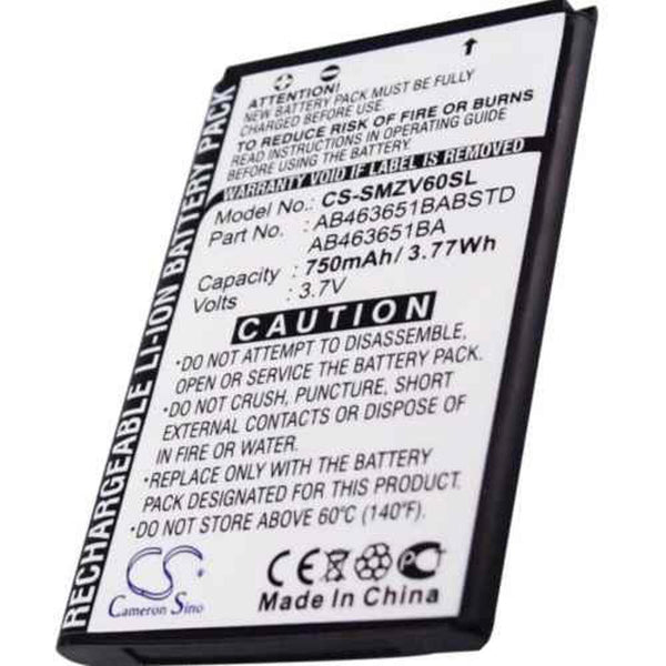 Samsung CS-SMZV60SL - replacement battery for SAMSUNG  Fixed size