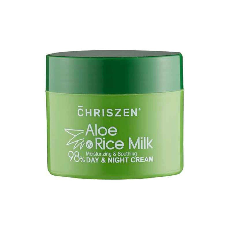 Chriszen 98% Aloe Vera & Rice Milk Day & Night Cream 50gm  50g