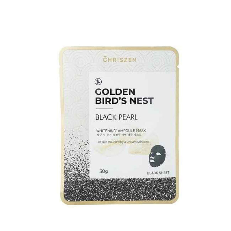 Chriszen Golden Bird's Nest & Black Pearl Whitening Ampoule Mask 30g  30g