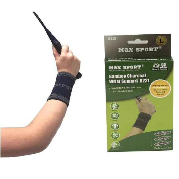 MAX SPORT Bamboo Charcoal Wrist Support ,S (8.9-12.7cm)  S