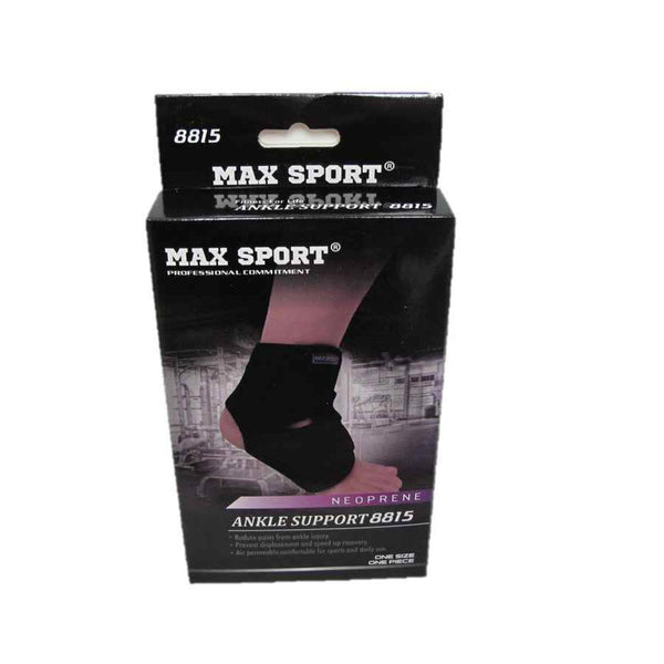 MAX SPORT Neoprene Ankle Support [ Made in Taiwan] | One Piece | Size Free  Fixed Size