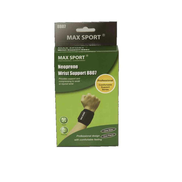 MAX SPORT Neoprene Wrist Support (with buckle), One Piece, Size Free  Fixed Size