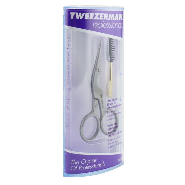 Tweezerman Professional Stainless Brow Shaping Scissors & Brush 