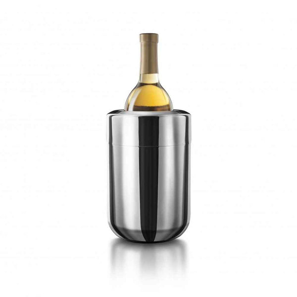 Final Touch Stainless Steel Single Bottle Wine Chiller (4 Non-Toxic Gel Packs Included)  Fixed Size