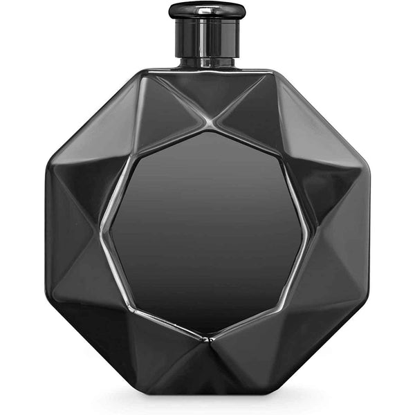 Final Touch Stainless Steel Luxe Diamond Flask 175ml - Black  Fixed Size