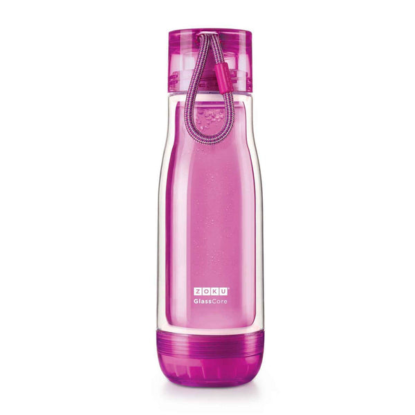 ZOKU Insulated Double-Walled with Suspended Glass Core Bottle 475ml - Purple  Fixed Size