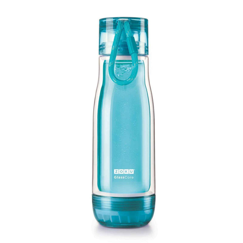 ZOKU Insulated Double-Walled with Suspended Glass Core Bottle 475ml - Teal  Fixed Size