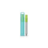 ZOKU Stainless Steel Reusable Pocket Straw  (Carrying Case & Cleaning Brush Included) - Teal  Fixed Size