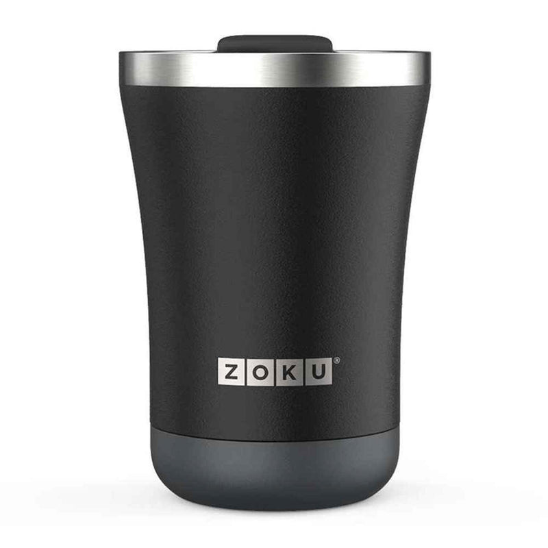 ZOKU Stainless Steel Powder Coated 3-in-1 Vacuum Insulated Tumbler 350ml - Black  Fixed Size