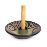 LUNA SUNDARA Palo Santo Holder (with five Palo Santo incense sticks)?Green Includes 5Palo Santo  Splash Of Blue