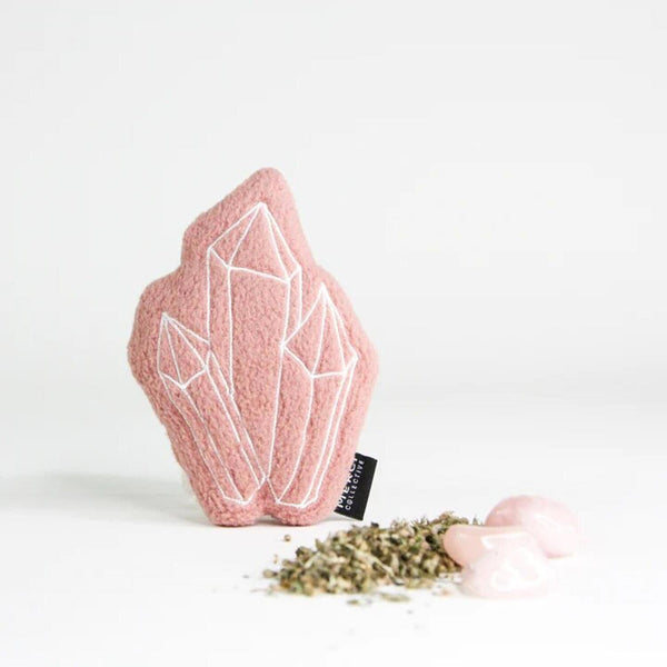 MERCI COLLECTIVE Happy Together - Crystal & Catnip Cat Toy (Sand / Sodalite Healing Crystal) 1pcs?Sodalite  Rose / Rose Qua