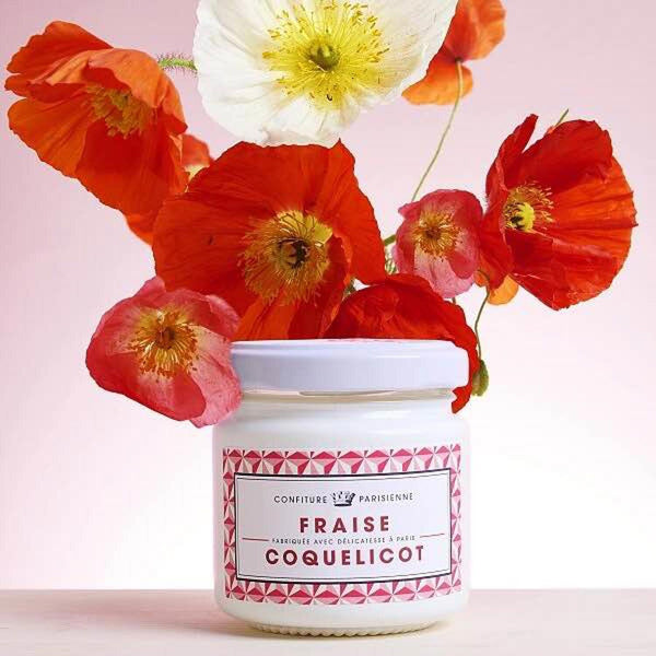 CONFITURE PARISIENNE Strawberry Poppy (FRAISE COQUELICOT)?100g #french handmade jam?Best Before: 06/2025?  Fixed Size