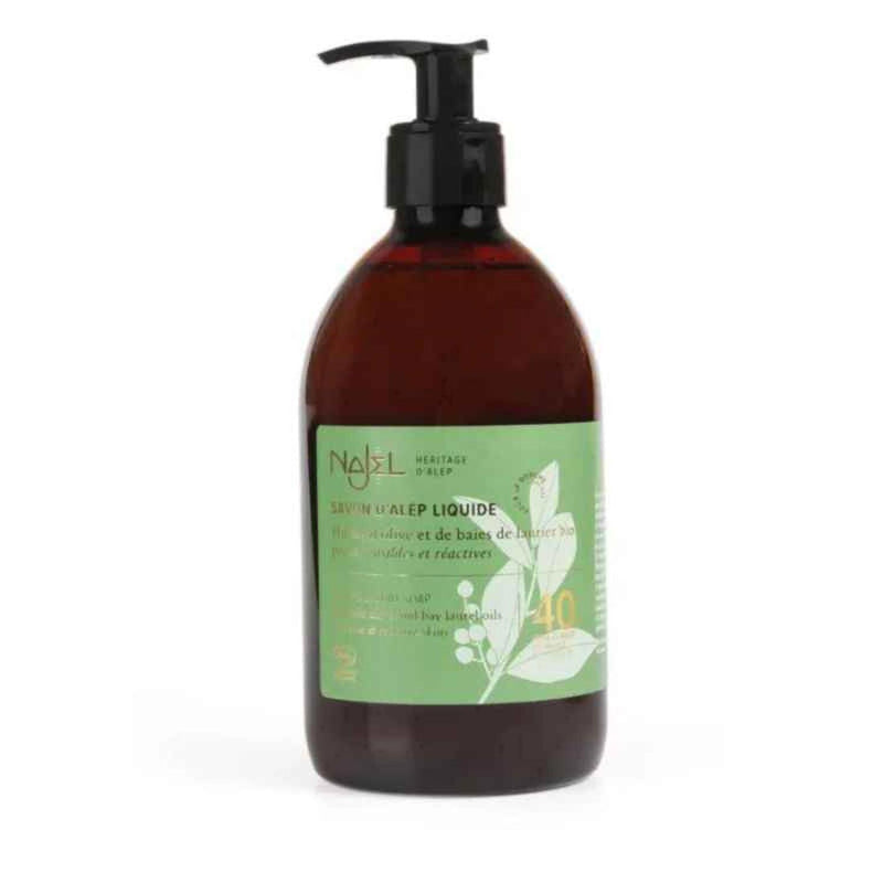 NAJEL NAJEL - Organic Aleppo Liquid Soap 40% BLO  Fixed Size