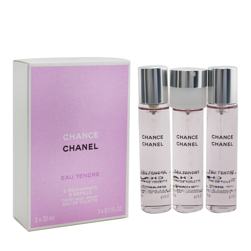 Chanel Chance Eau Tendre Twist & Spray Eau De Toilette Refill 3x20ml/0 –  Fresh Beauty Co. USA