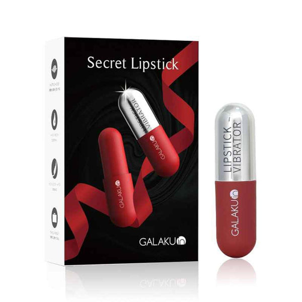 Galaku Secret Lipstick Vibrator With Ai Control (Red)  Fixed Size