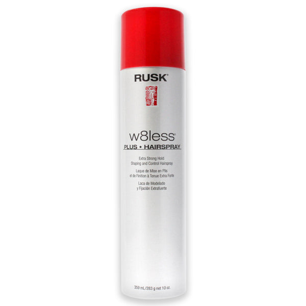 Rusk W8less Plus Extra Strong Hold Shaping and Control Hairspray by Rusk for Unisex - 10 oz Hair Spray