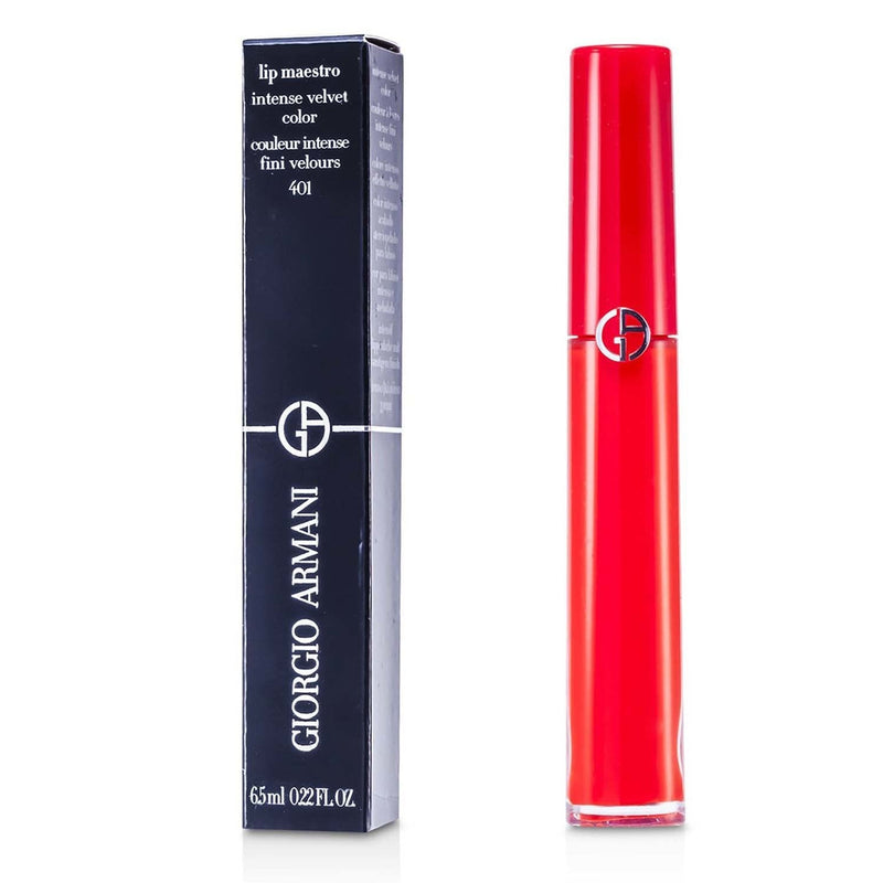 Giorgio Armani Lip Maestro Intense Velvet Color (Liquid Lipstick) - # 401 (Tibetan Orange) 