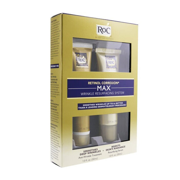 ROC Retinol Correxion Max Wrinkle Resurfacing System: Anti-Wrinkle Treatment + Resurfacing Serum 2pcs 30ml
